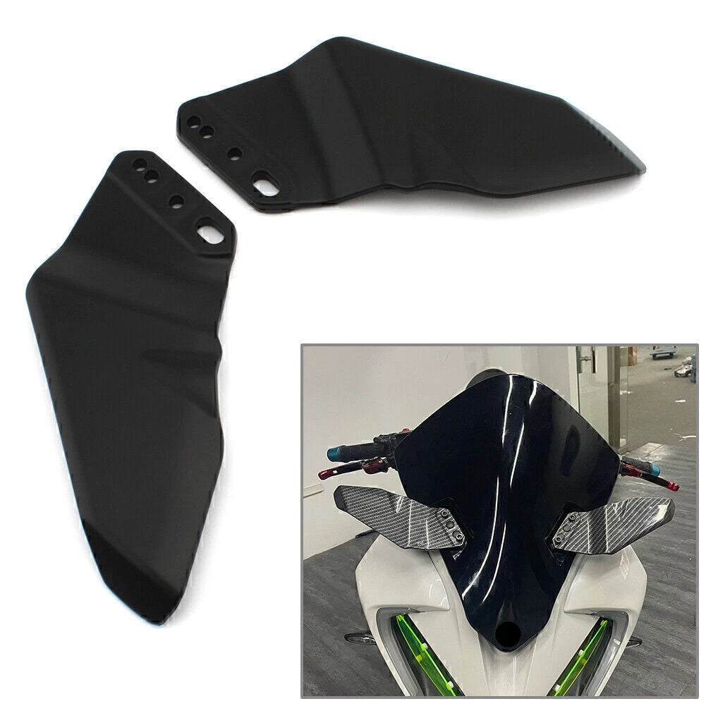 Winglet Aerodynamic Wing Kit Spoiler for Kawasaki Honda (Universal) Matte Black