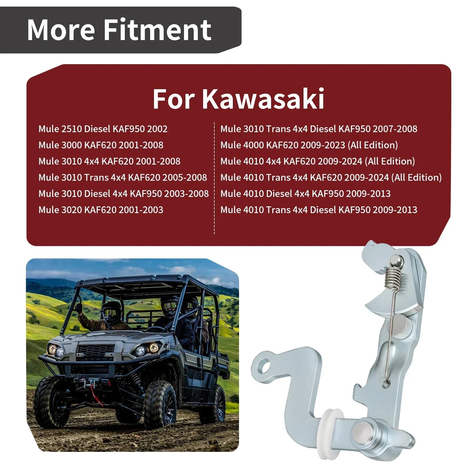 Left Brake Lever Bracket for Kawasaki Mule 4010 Trans KAF620 (2009–2024)