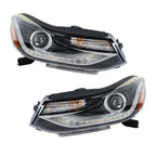 Set of 2 Headlight Assemblies for Chevy Trax (2017–2019) Halogen with LED DRL