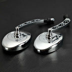 Chrome Rearview Mirrors for Yamaha Road Star XV1700 XV1600 Warrior (2001–2010)