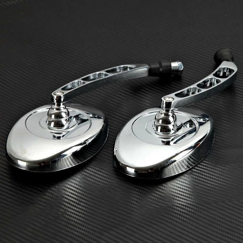 Chrome Rearview Mirrors for Yamaha Road Star XV1700 XV1600 Warrior (2001–2010)
