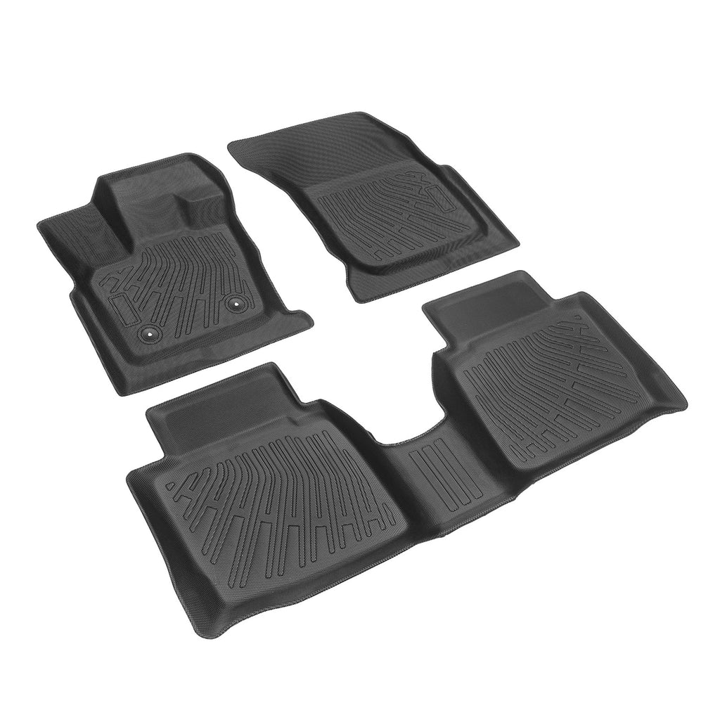 Set of 3 Black Floor Mats Liner for Ford Fusion Lincoln MKZ (2017–2020)