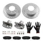 Rear Brake Rotors Calipers Pads Kit for Toyota Sequoia Tundra (2008–2016)