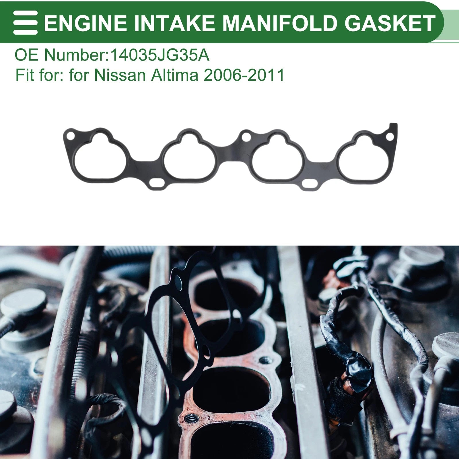 Engine Intake Manifold Gasket for Nissan Altima (2006–2011) No. 14035JG35A