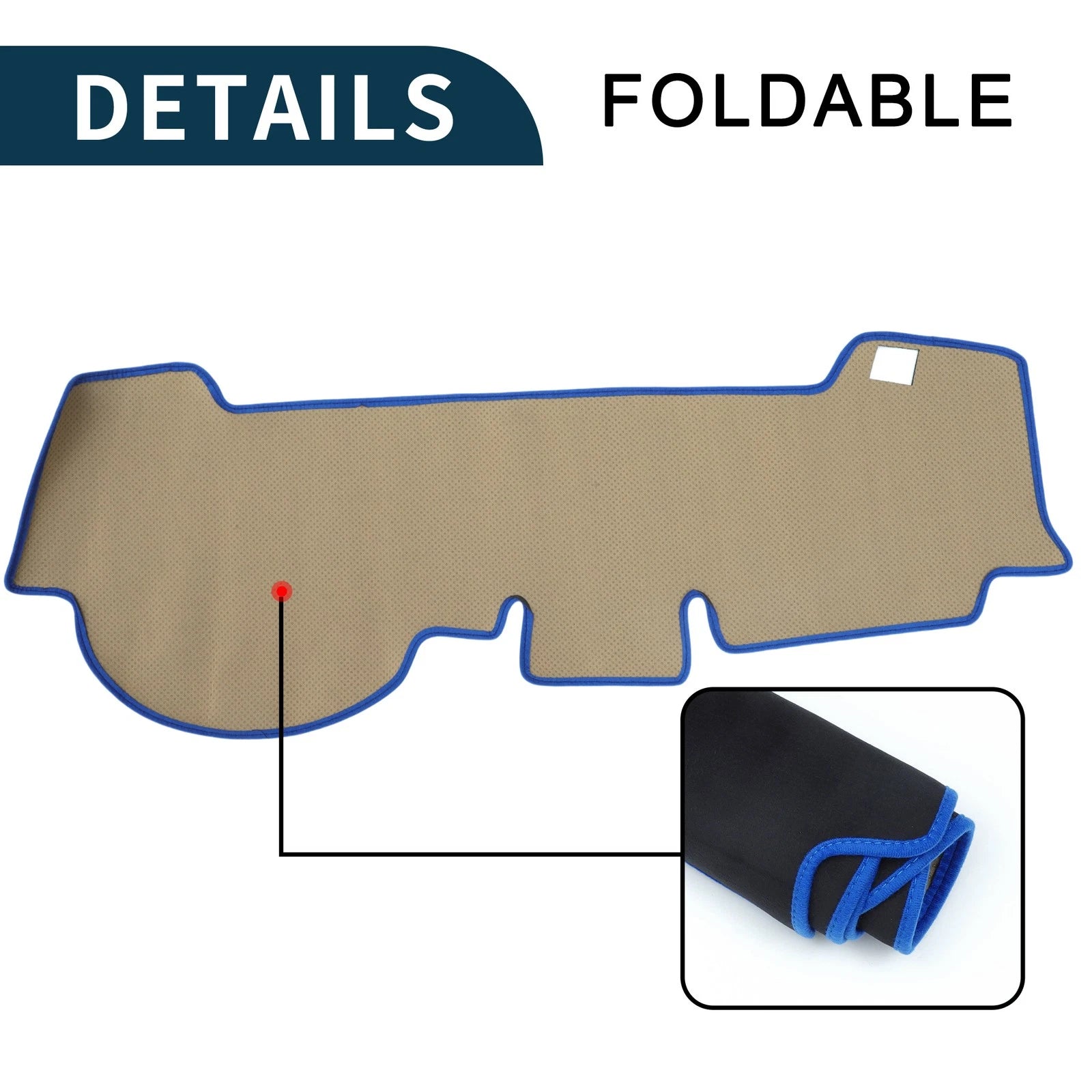 Dashboard Cover Mat for Honda N-WGN JH3/JH4 (2013–2020) Black Blue Set of 1