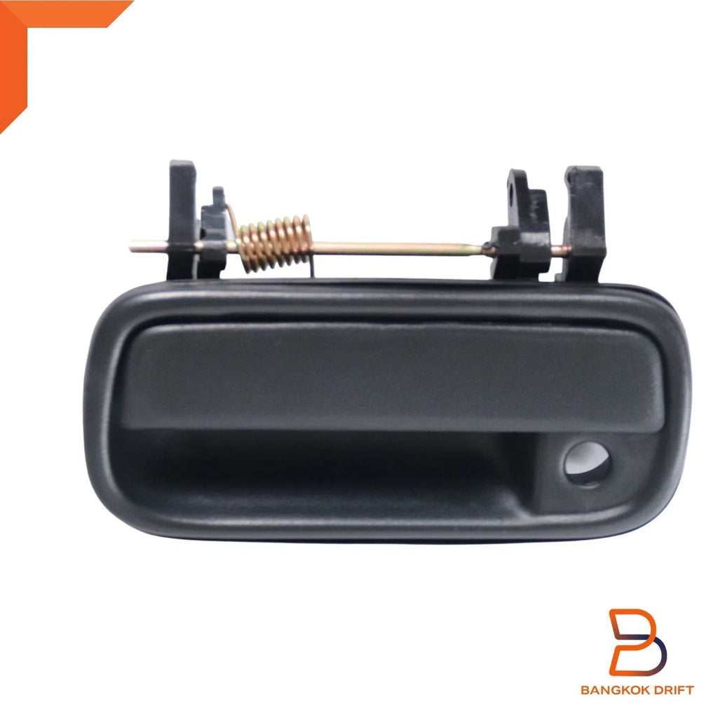 Black Front Exterior Door Handle Pair for Toyota Hilux Ute (88-96)