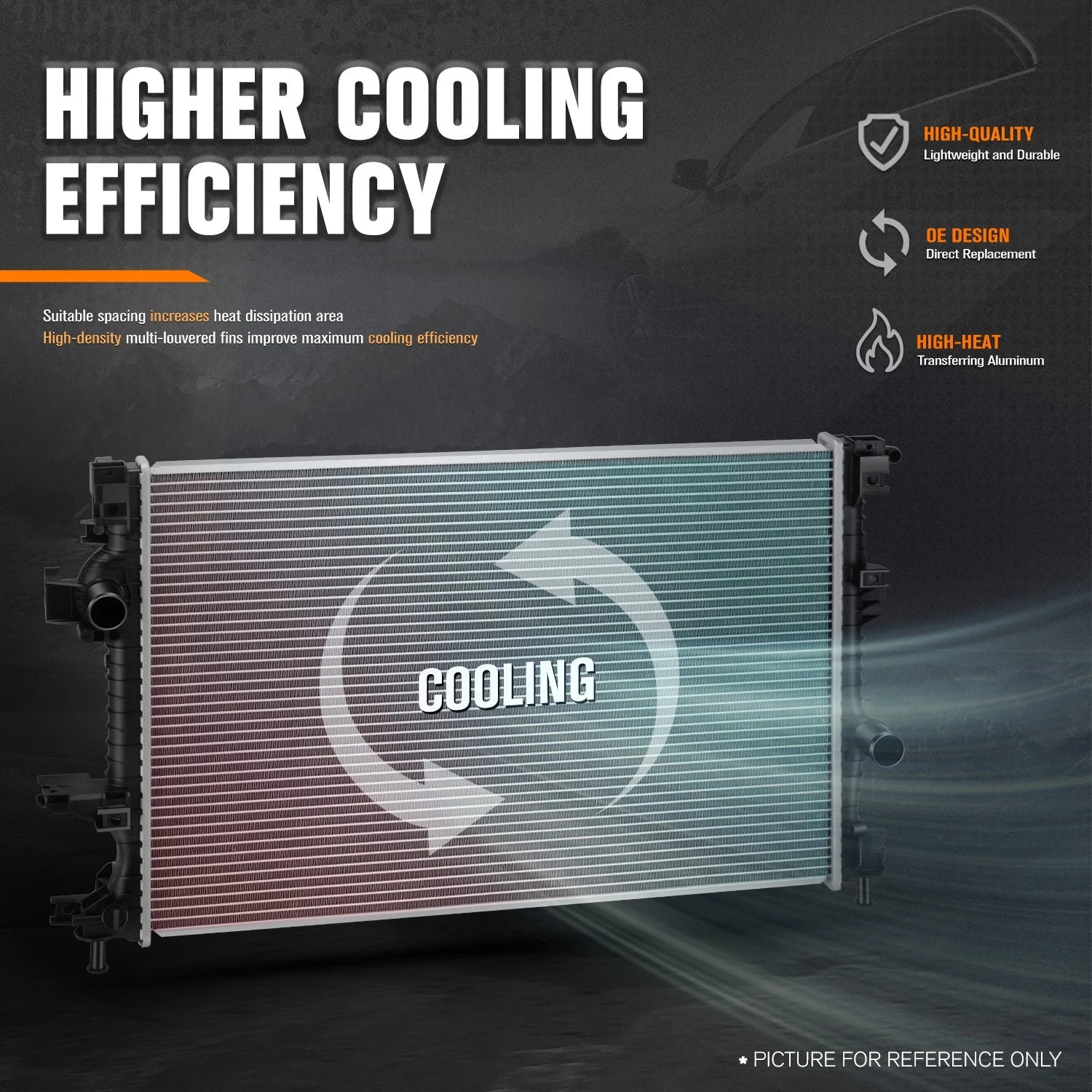 Aluminum Core Cooling Radiator DPI-13658 for Ford Fusion Lincoln MKZ (2017–2020)