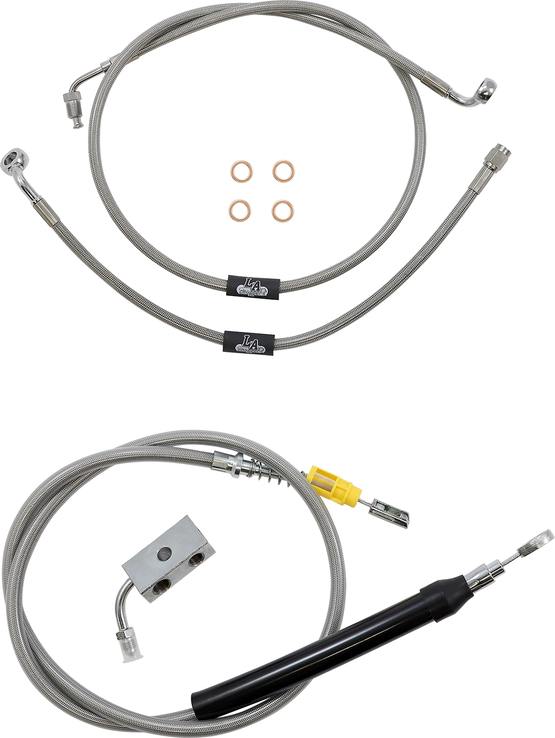 Handlebar Cable/Brake Line Kit for Harley Softail (18" - 20" Ape Hanger)