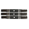 Set of 3 Toothed Mower Blades for John Deere 1420 1435 1445 1565