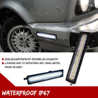 2X Clear White Front & Rear Bumper Side Marker Lights for BMW E30 E34