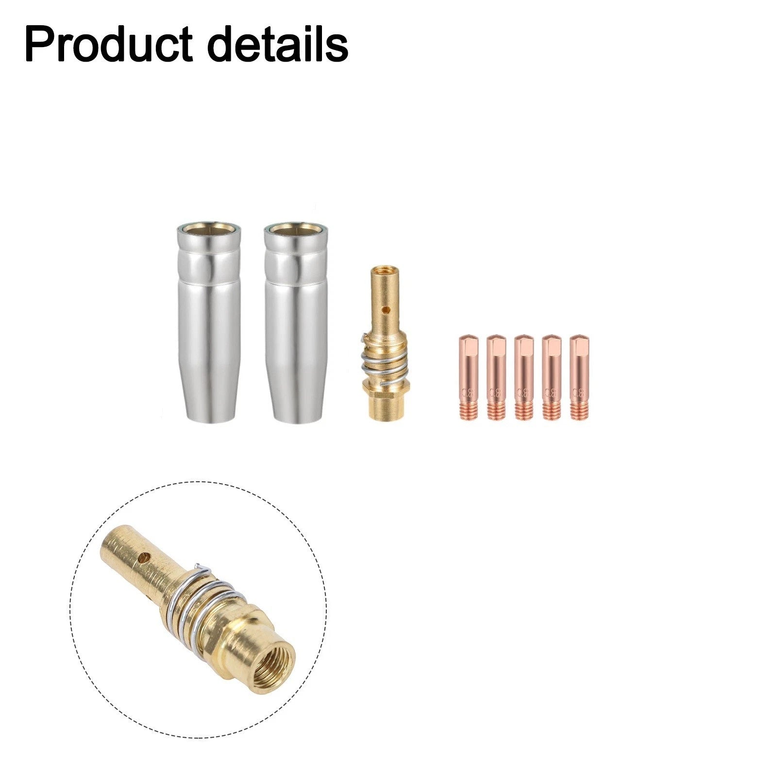 8PCS Welding Tool Set for MIG Welder 15AK with Copper Contact Tips