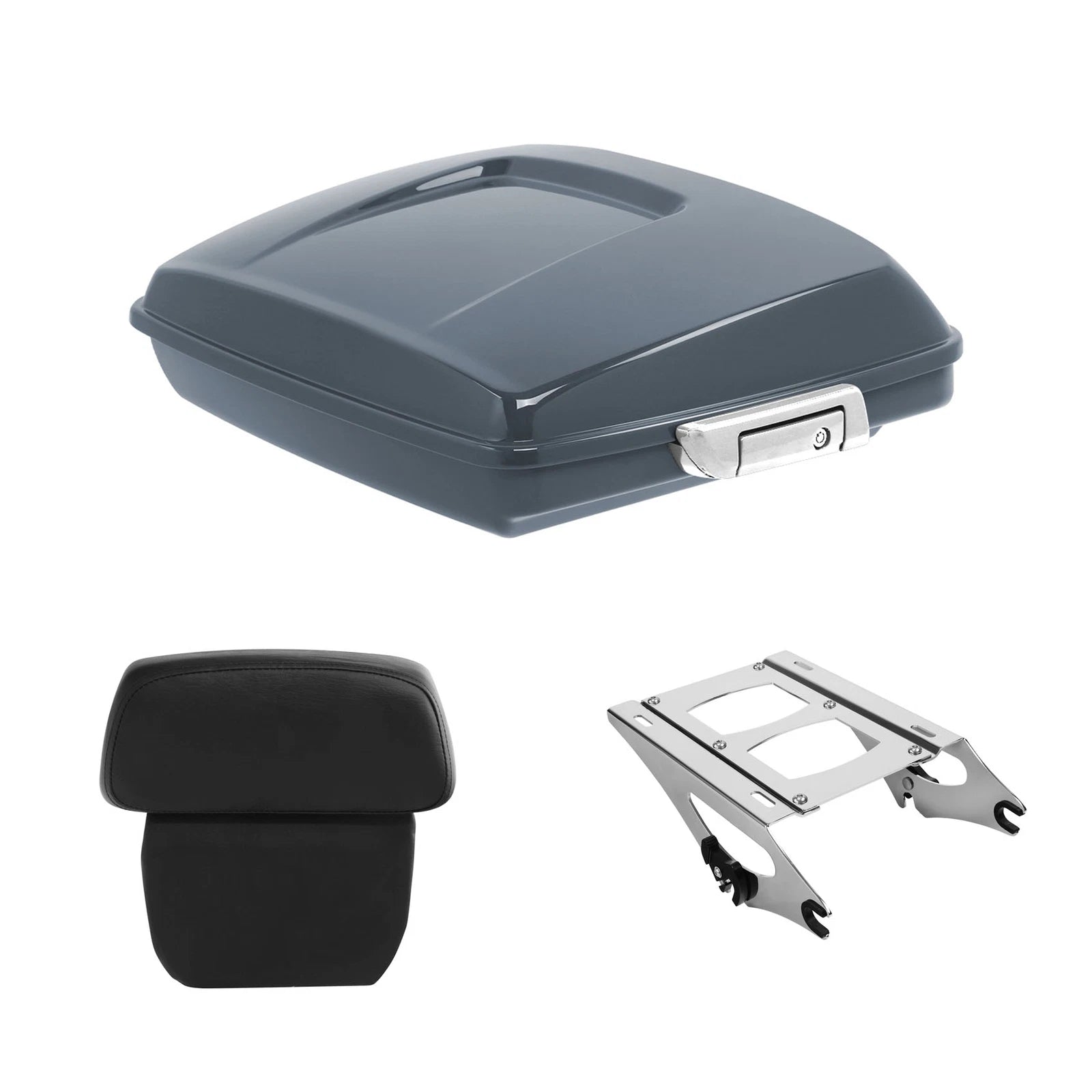 Razor Trunk Backrest Mount Rack for Harley Street Glide (2014–2026) Gunship Gray