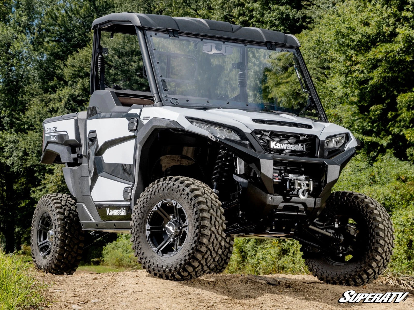 Scratch-Resistant Flip Windshield for Kawasaki Ridge (Fitment Specific)
