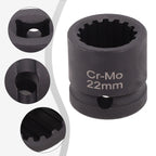 1/2" Drive 22mm Socket for OEM 2450487 (Black Color)