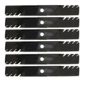 6X Toothed Mulch Mower Blades for Exmark (Replaces 103-6383)