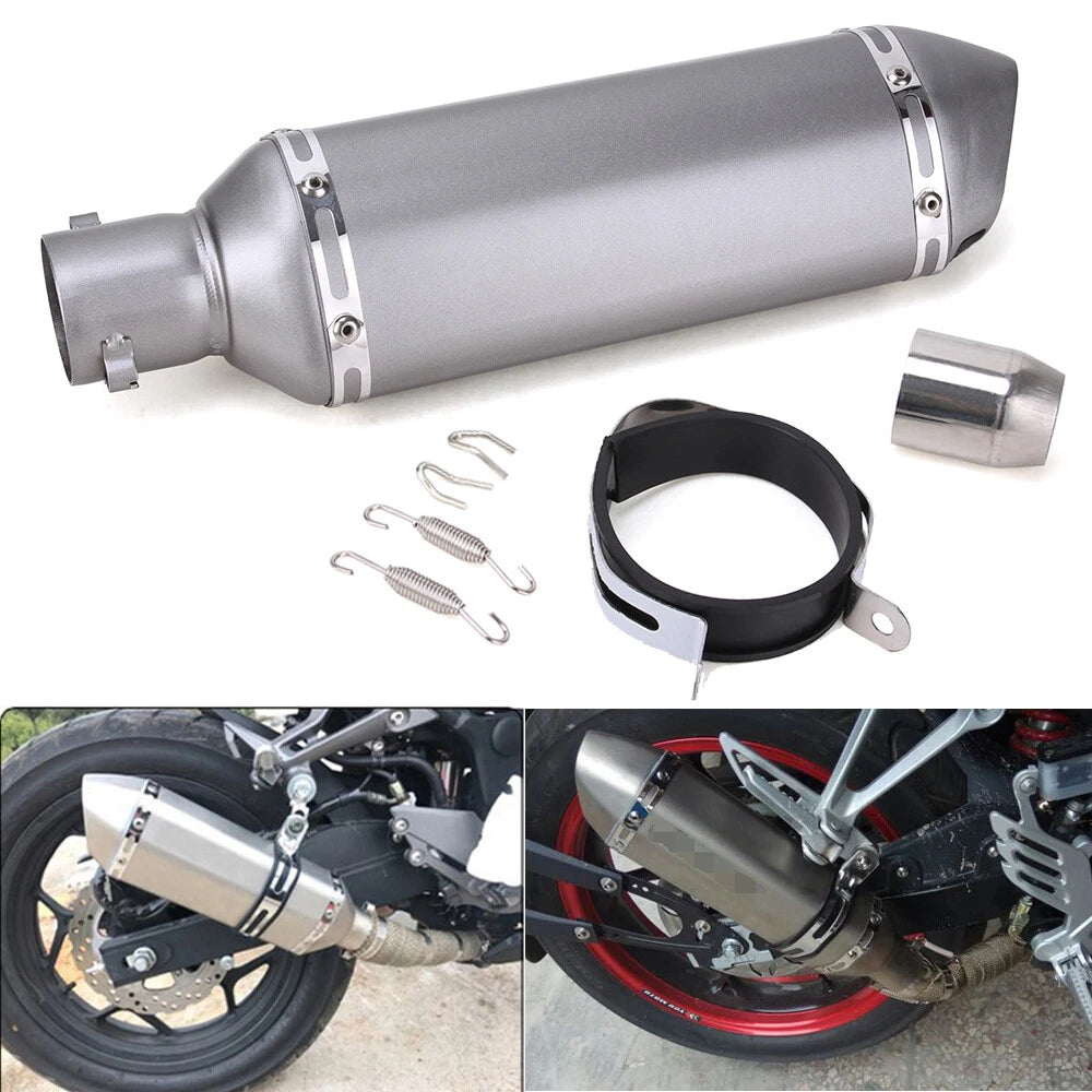 Universal Slip-On Exhaust Muffler Pipe Silencer 38-51mm