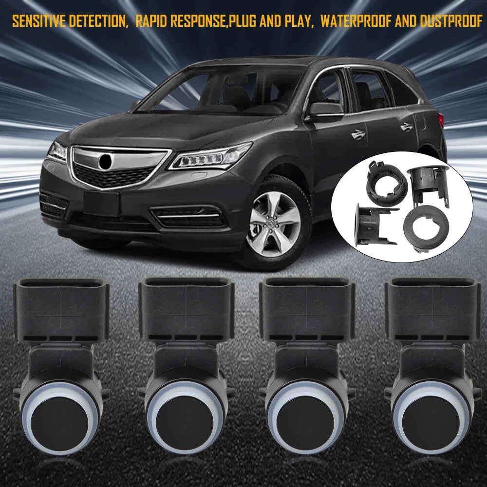Set of 4 Bumper Parking Sensors & Retainers for Acura MDX RLX (2014–2016) 39680-TZ5-A01