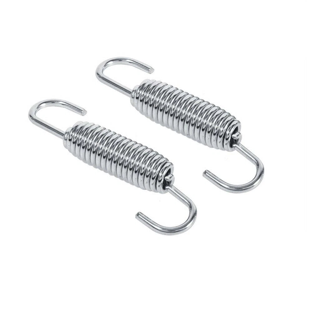 2Pcs Exhaust Pipe Muffler Springs Swivel for Motorcycle (50mm)