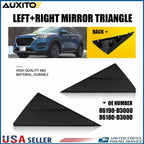 Pair Fender Pillar Trim Mirror Corner Molding ABS Black for Tucson (2016–2020)