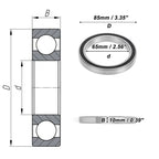 Deep Groove Ball Bearing 6813DD for Scooter Skateboard Wheel (65x85x10mm)