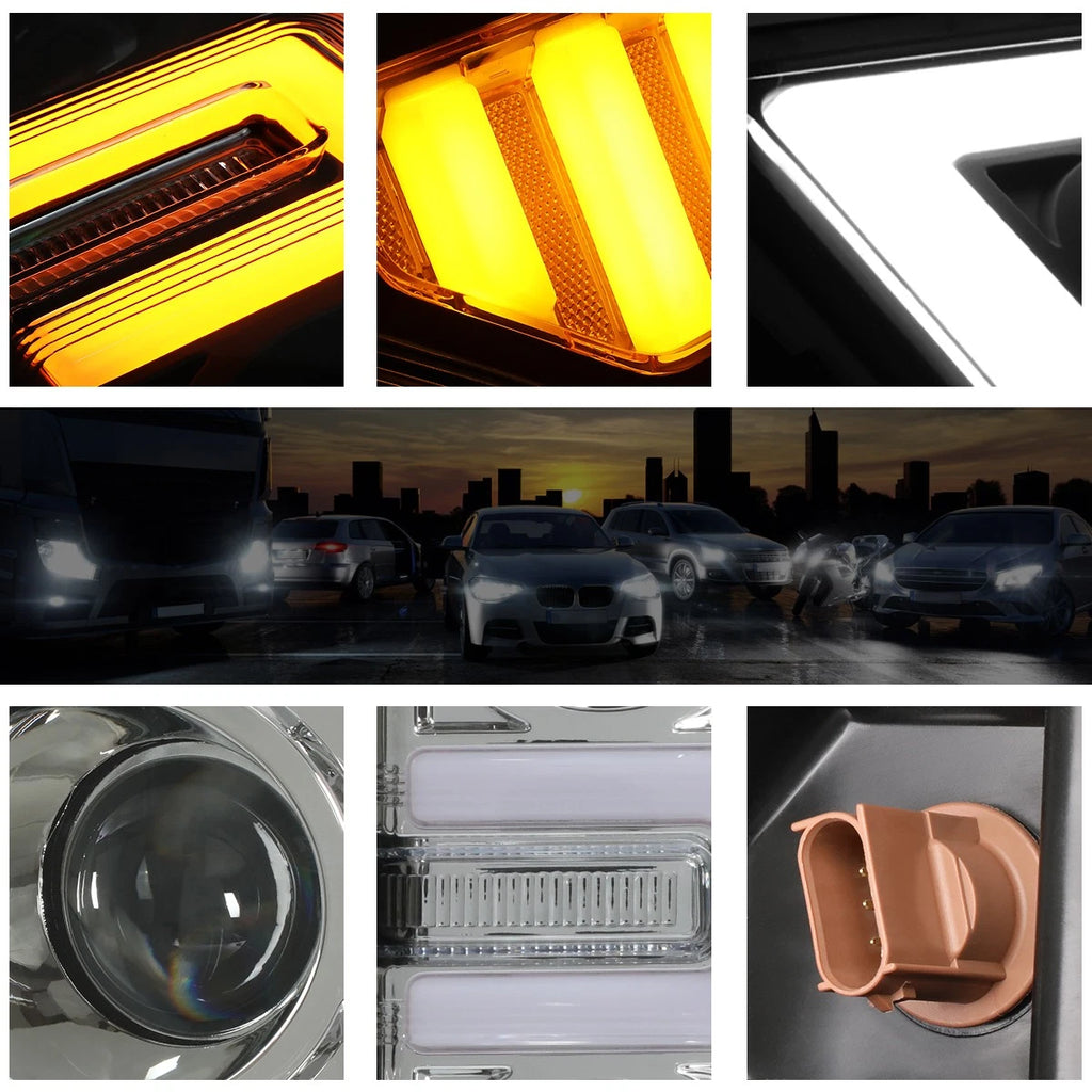 3D LED DRL Dual Projector Headlight for Ford Super Duty (2017–2019)