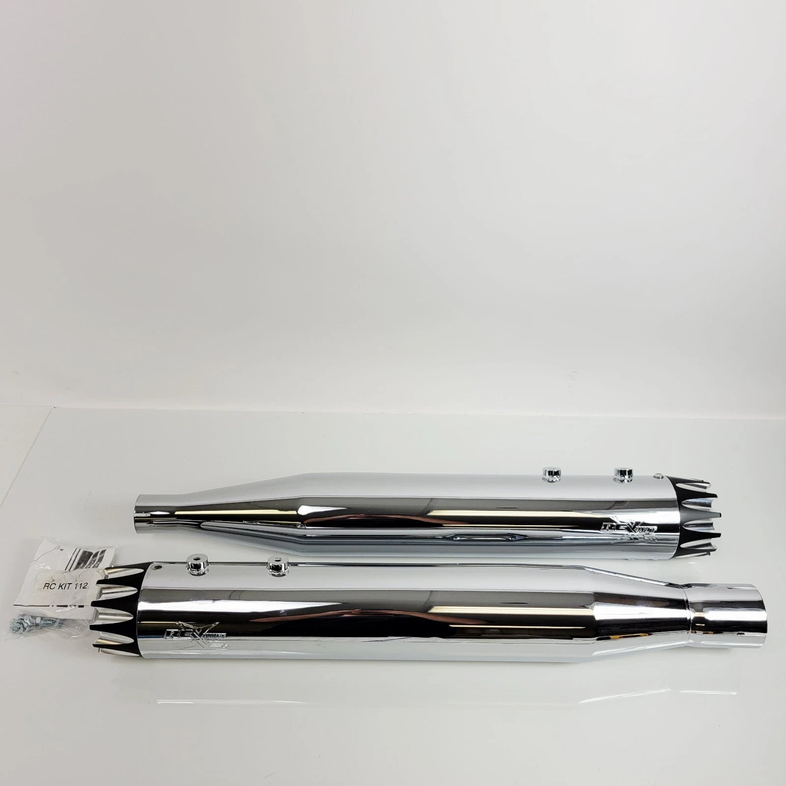 RCX 4.0" Chrome Slip-on Mufflers for Harley Touring (2017–2025)