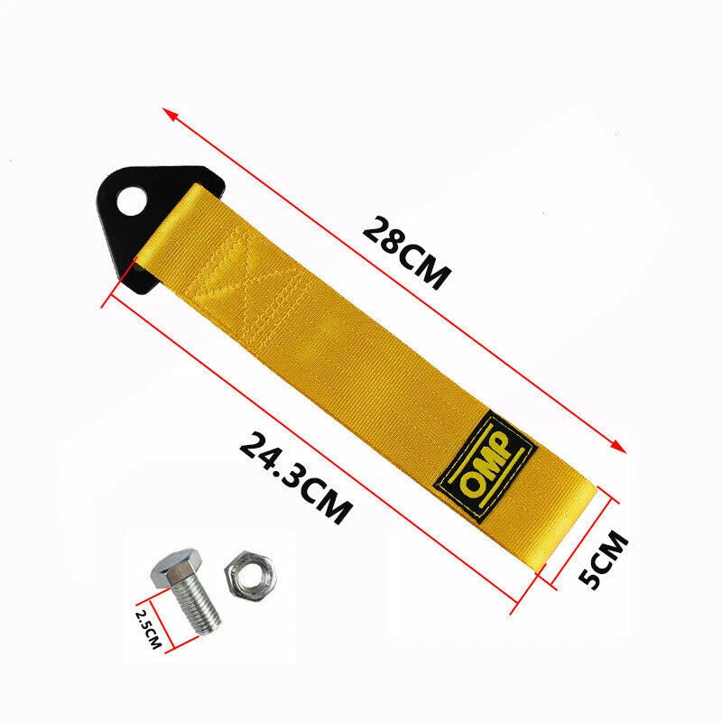 Tow Strap Towing Rope for JDM Racing Car (Universal, 28cm, Nylon)