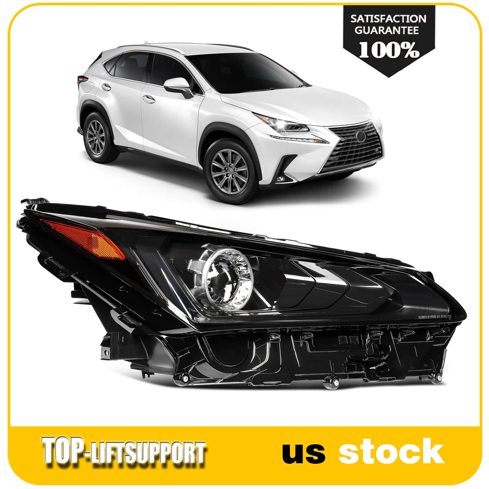 LED Headlight for Lexus NX300 NX300h (2018–2021) Right Side