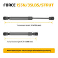 2Pcs 10 Inch 35Lb Lift Support Gas Strut Shocks for Truck Tool Box Lid