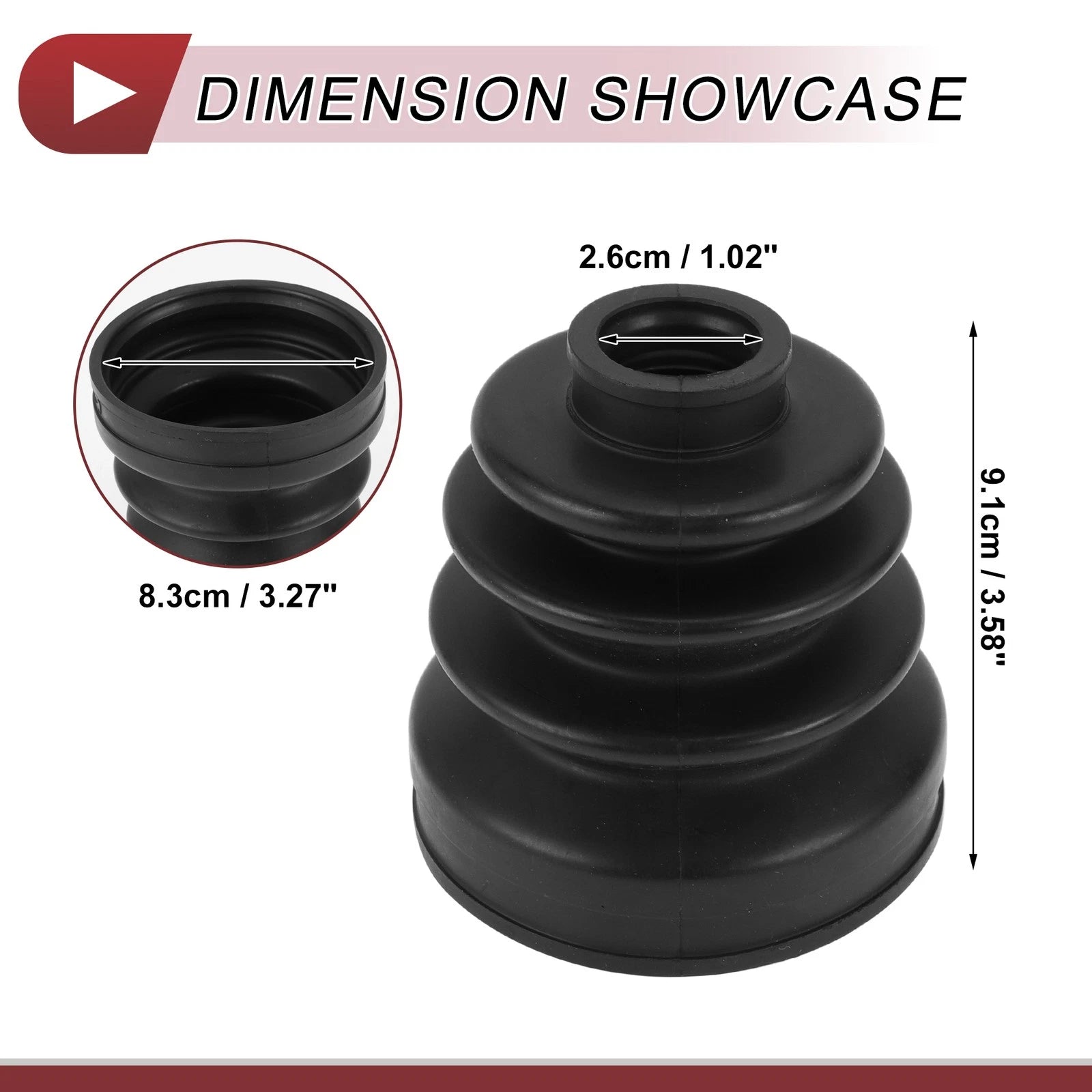 Inner CV Joint Boot Kit with Clamps for Honda Accord (2005–2007) No.44017S84C00