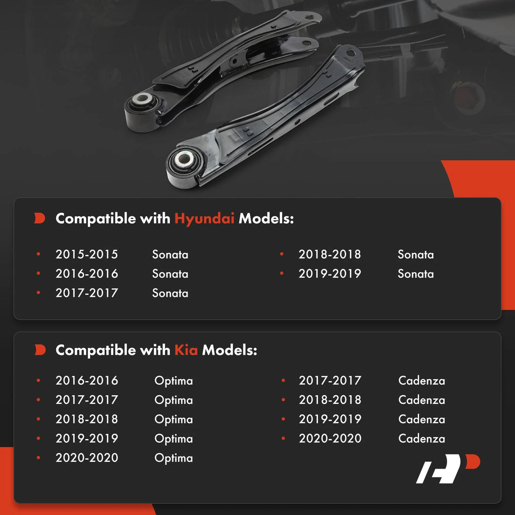 2X Rear Lower Control Arm for Hyundai Sonata (2015–2019) Kia Optima (2016–2020)
