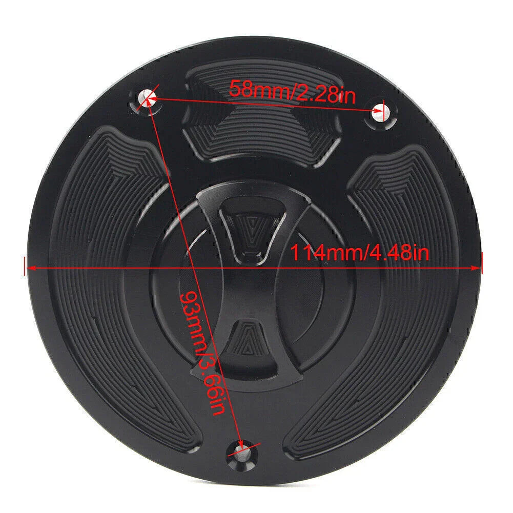 Keyless Red Gas Fuel Tank Cap Cover for Honda CBR1000RR Fireblade (2004-2023)