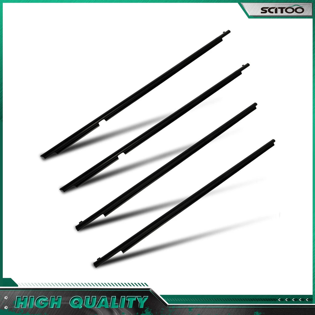 Set of 4 Window Scraper Seal Belt Weatherstrip for Toyota Rav4 (2006–2008)