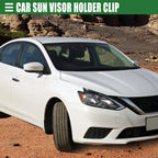 2pcs Sun Visor Holder Clip for Nissan Sentra (2015–2019) No. 96409CG000 Gray
