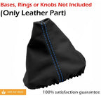 Leather Manual & Brake Boot Cover for VW Jetta Golf MK3 (1991–1998) Blue Stitch