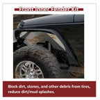 Front Solid Aluminum Inner Fender Liners Kit for Jeep Wrangler JK (2007–2018)