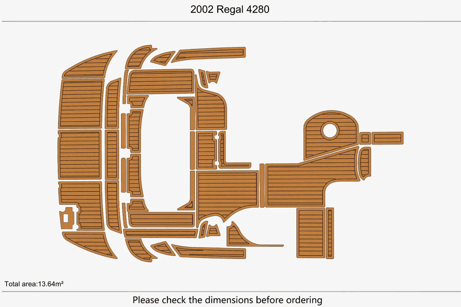 EVA Foam Flooring Mat for Regal 4280 Swim Platform Cockpit (2002)