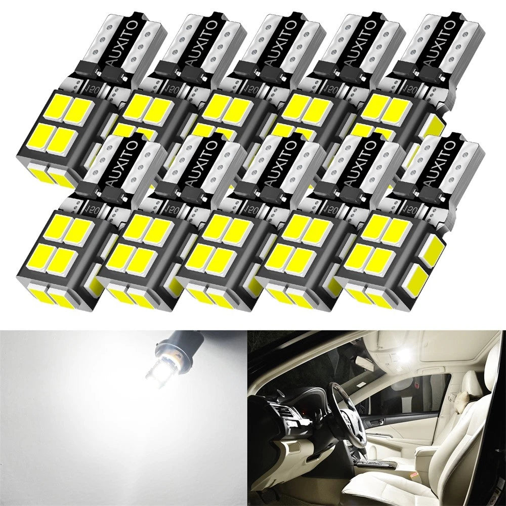 Set of 2 T10 White LED Interior Dome Map License Plate Light Bulbs for [Make Model] (YYYY–YYYY)
