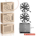 AC condenser and cooling fan assembly kit for Benz W124 300E E320 (1986–1995)