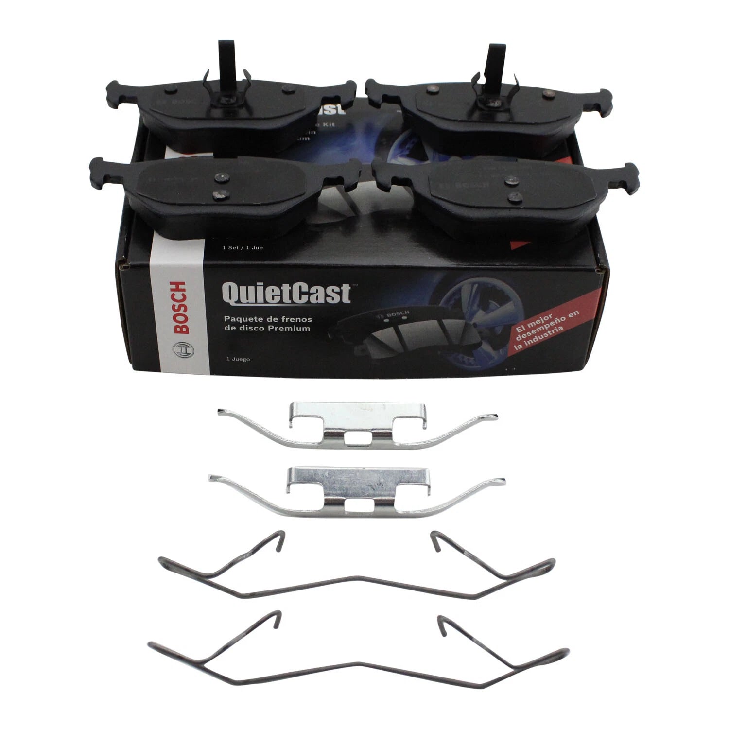 Set of 4 Bosch QuietCast Rear Ceramic Brake Pads for BMW E36 E46 Saab 9-5 (1992–2006)