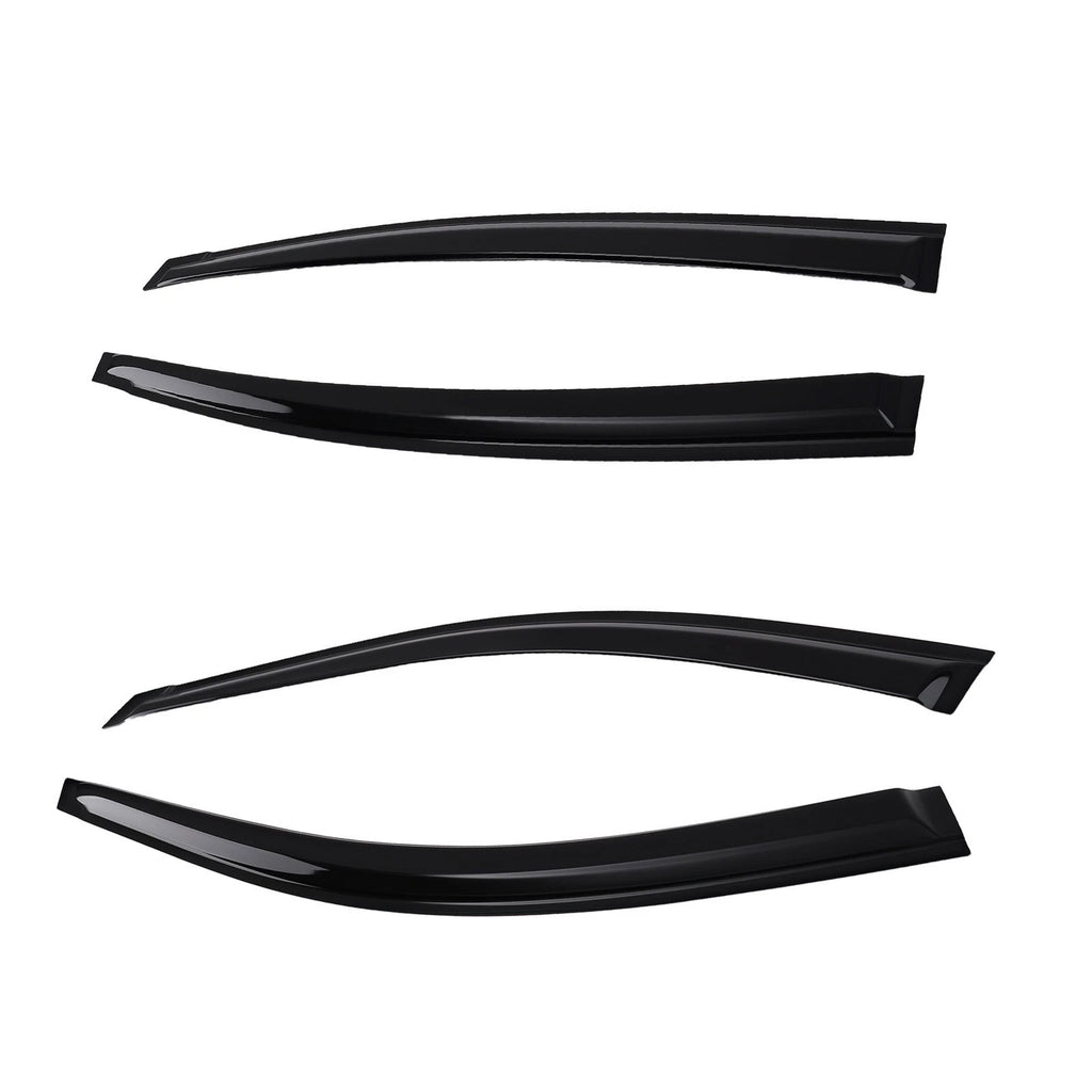 Set of 4 Rain Guards for Nissan Altima (2019–2024) Outside Mount Black