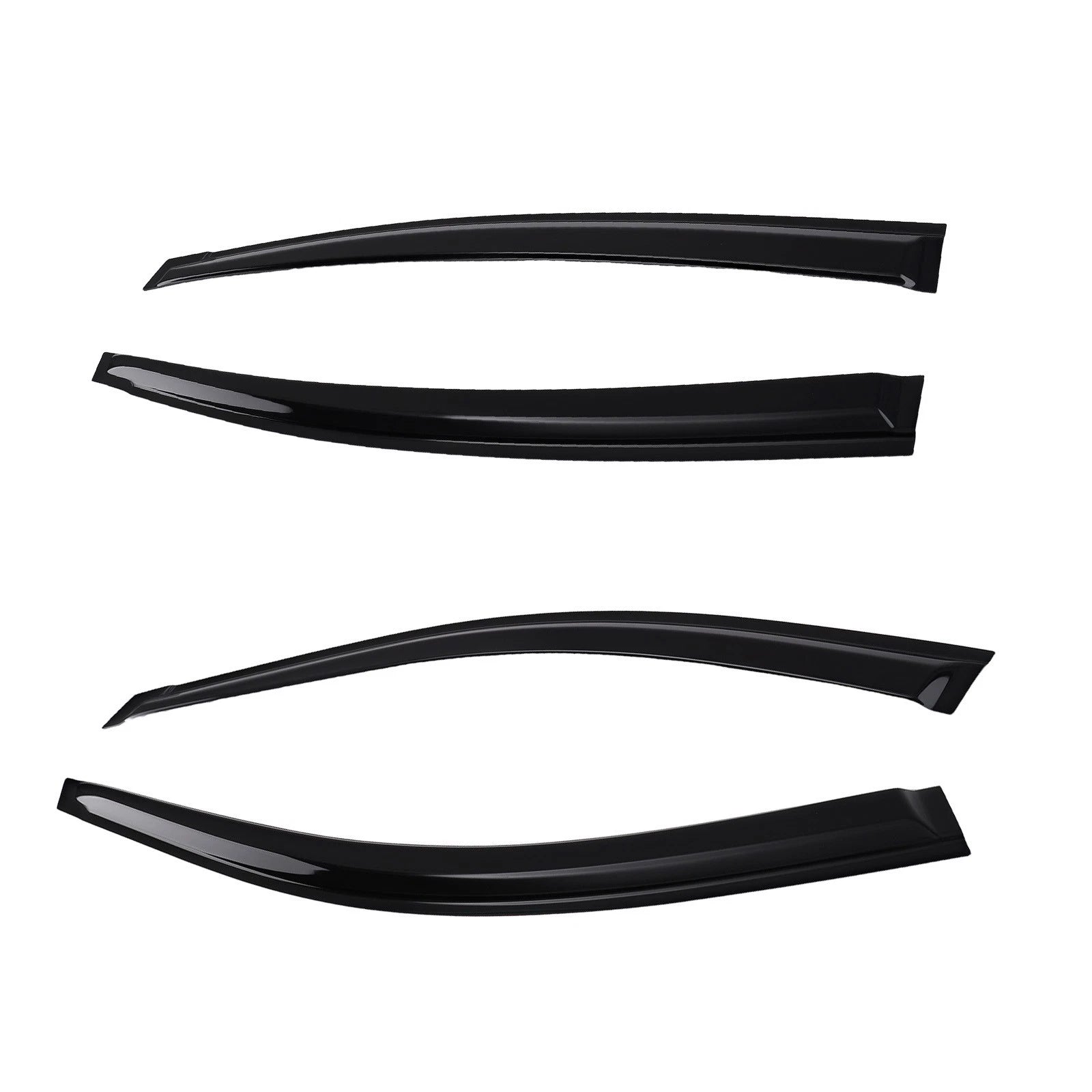 Set of 4 Rain Guards for Nissan Altima (2019–2024) Outside Mount Black