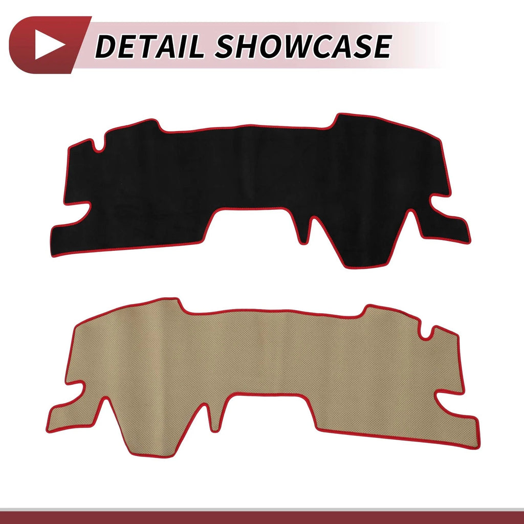Dashboard Cover Mat for Toyota Yaris (2020–2024) - Sun Protector Pad Black Red