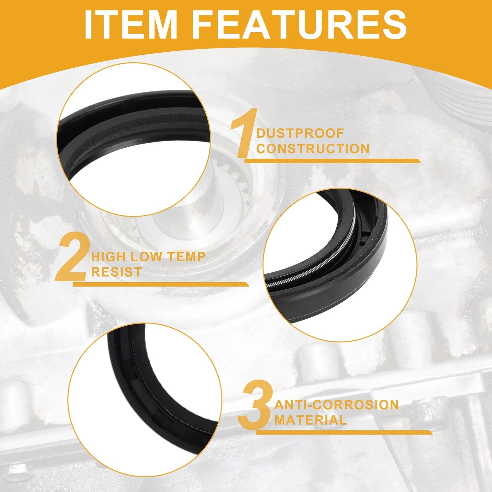 1 Pc Front Crankshaft Oil Seal for Honda CR-V (2002–2005) No. 91212-PNC-003