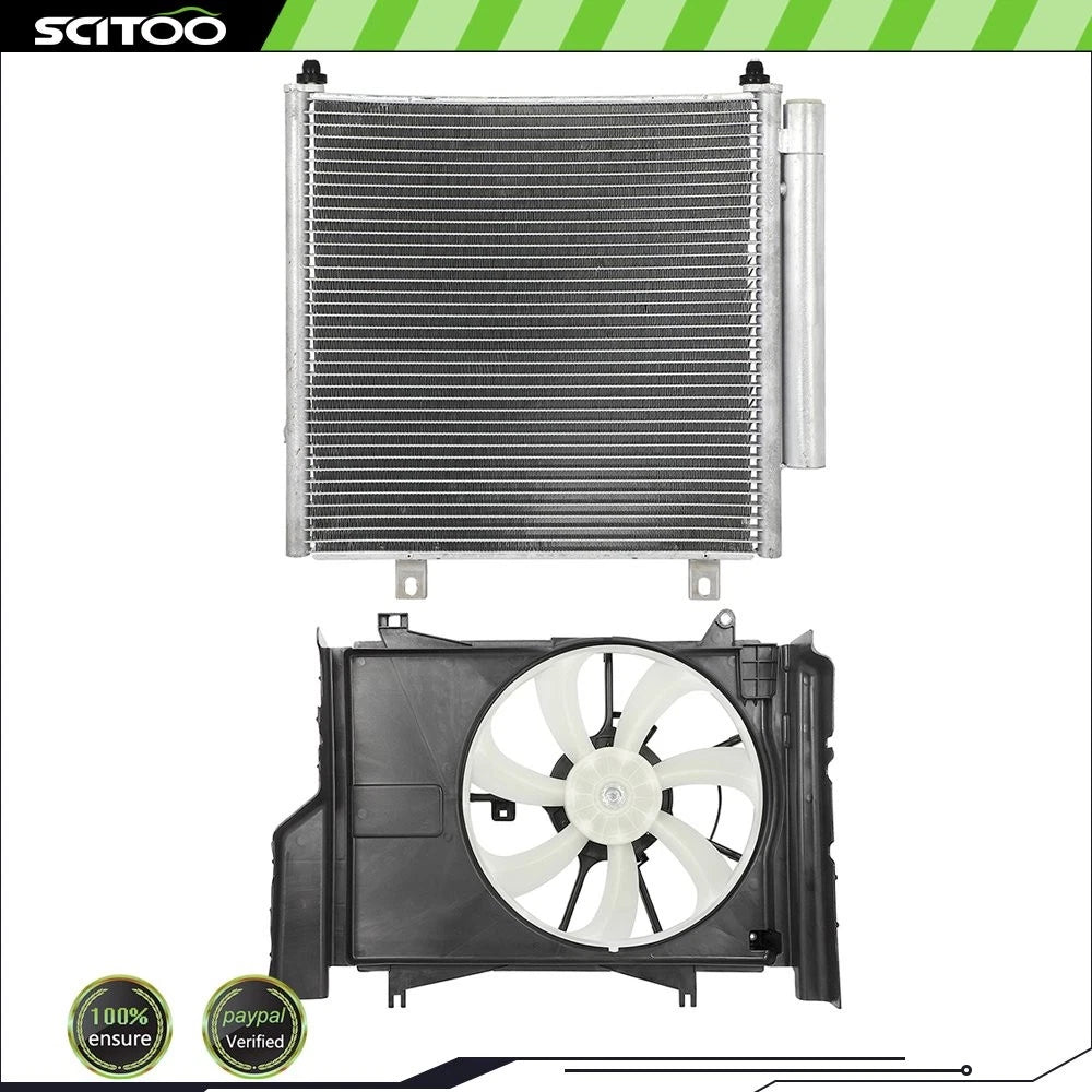A/C Condenser and Cooling Fan Kit for Mitsubishi Mirage (2014–2015)