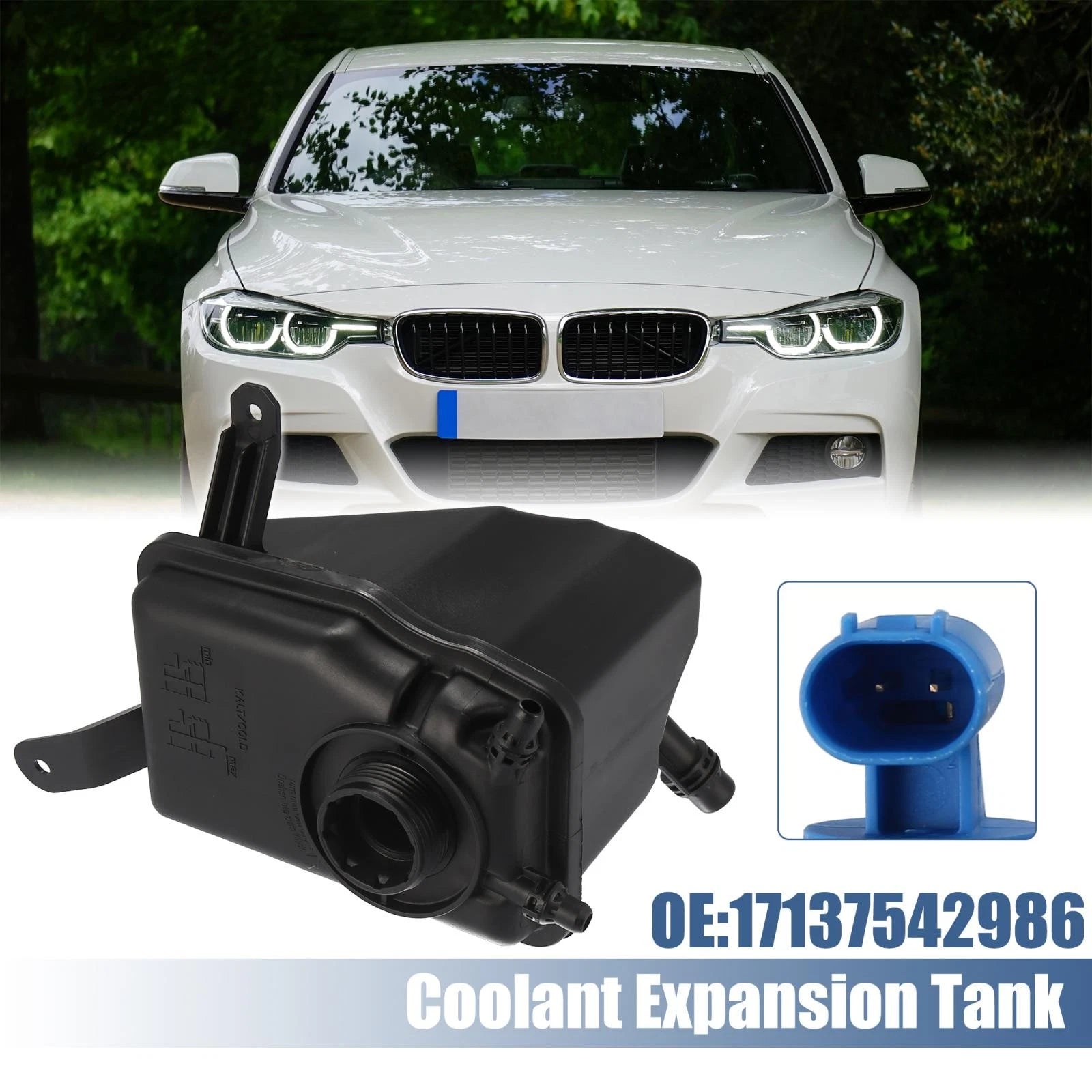 Coolant Radiator Reservoir Tank 17137542986 with Sensor for BMW 5 6 Series (2011–2017)