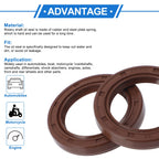 Set of 2 Oil Seal Rotary Shaft Seal FKM Rubber 35x50x7mm