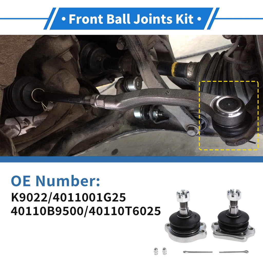2X Front Upper Ball Joints for Nissan Pathfinder (1987–1995) No.K9022/4011001G25