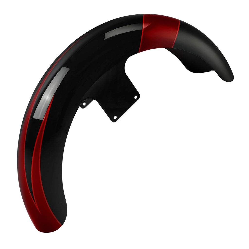 21" Front Fender for Harley Touring (1997–2013) - Starfire Black / Atomic Red