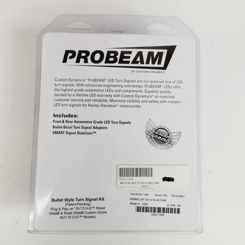 Probeam Bullet Bezel Turn Signal Kit for Harley FLH (2010–2013) PB-SS-BB-C